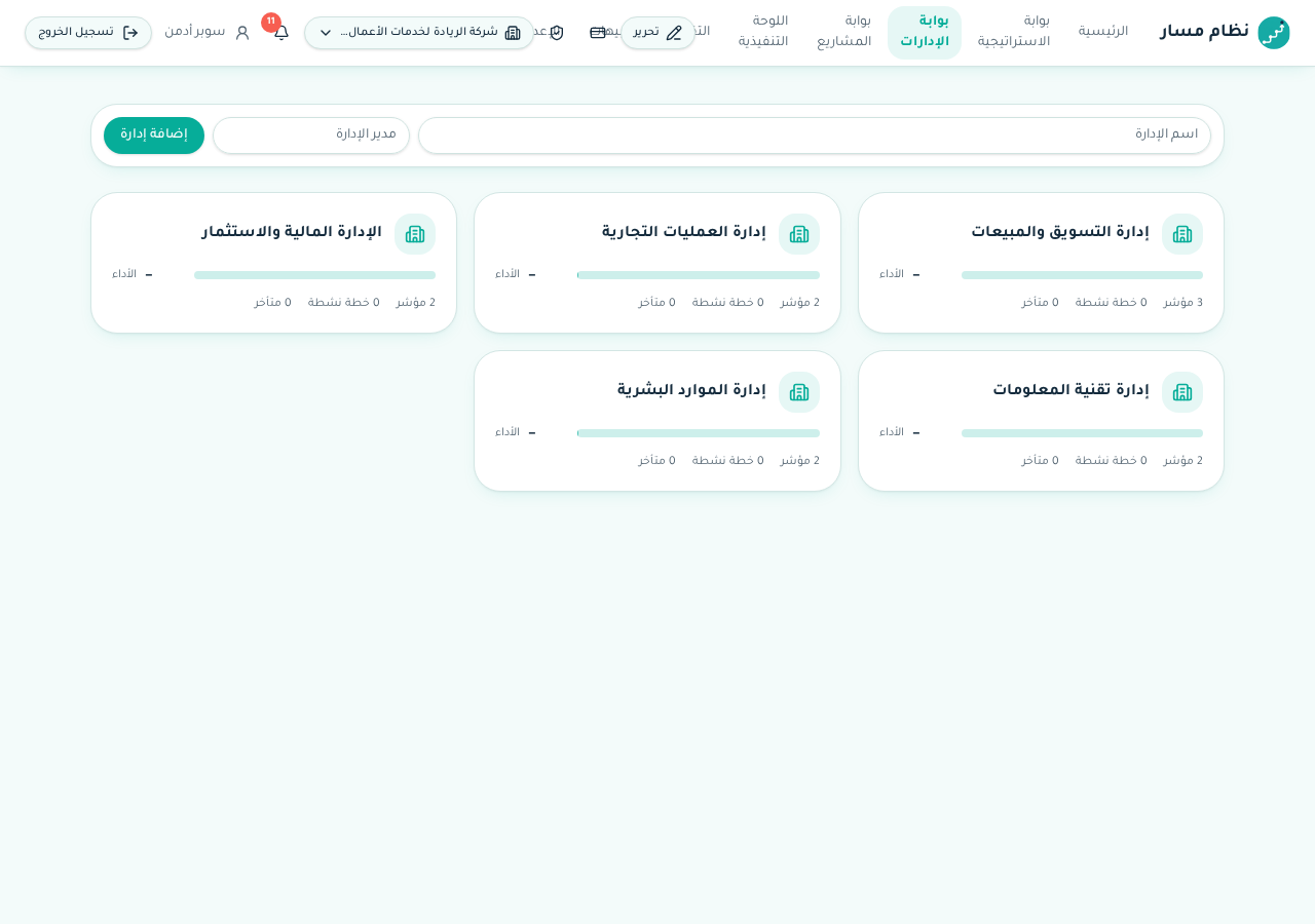 بوابة الإدارات